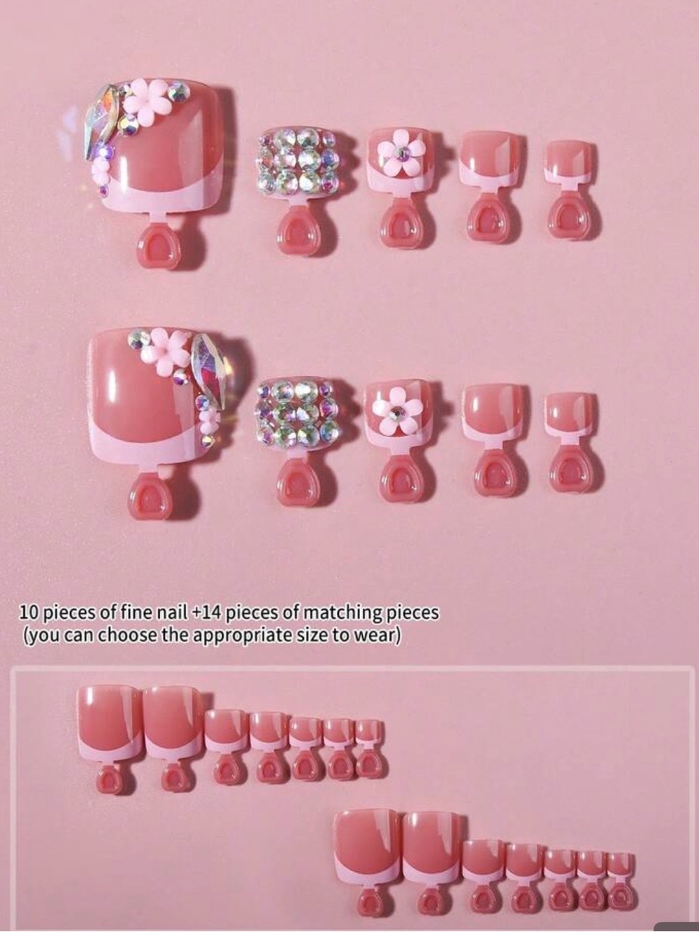 Press-On Toe Nails